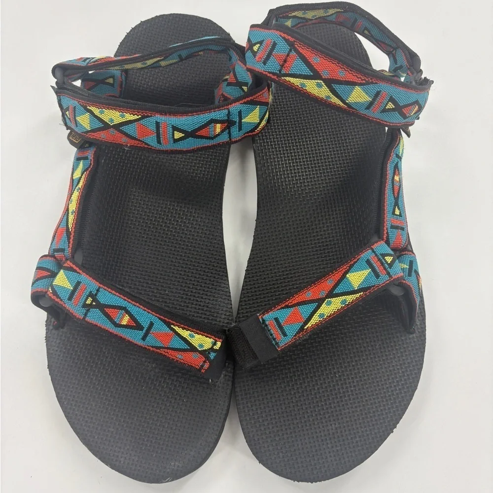Teva Men's Vibrant Blue and Red Sandals